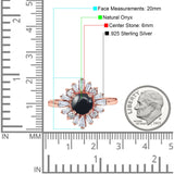 Art Deco Round Natural Stone Cocktail Ring