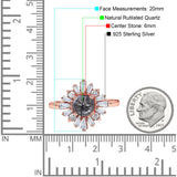 Art Deco Round Natural Stone Cocktail Ring