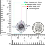 Art Deco Round Natural Stone Cocktail Ring