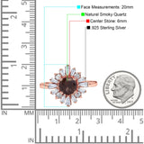 Art Deco Round Natural Stone Cocktail Ring