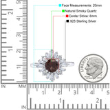 Art Deco Round Natural Stone Cocktail Ring