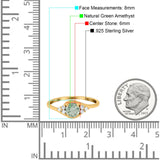 Art Deco Round Natural Stone Wedding Ring