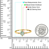 Art Deco Round Natural Stone Wedding Ring