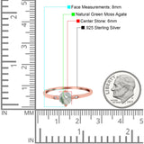 Art Deco Round Natural Stone Wedding Ring