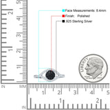 Evil Eye Cluster Black CZ Ring