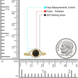 Evil Eye Cluster Black CZ Ring