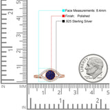 Evil Eye Cluster Blue Sapphire CZ Ring