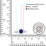 Evil Eye Cluster Blue Sapphire CZ Ring