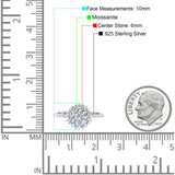 Floral Art Deco Round Natural Stone Ring