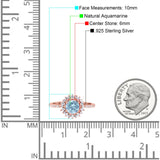 Floral Art Deco Round Natural Stone Ring