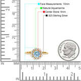 Floral Art Deco Round Natural Stone Ring