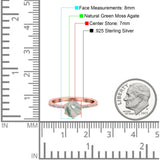 Art Deco Round Natural Stone Ring