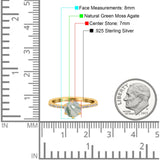 Art Deco Round Natural Stone Ring