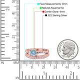 Two Piece Round Natural Stone Bridal Ring