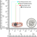 Two Piece Round Natural Stone Bridal Ring