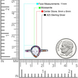 Teardrop Pear Natural Stone Halo Ring