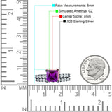 Princess Cut CZ Stackable Ring