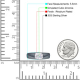 Radiant Cut 5.5mm Solitaire Cubic Zirconia Ring 925 Sterling Silver