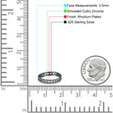 Round CZ Filigree Band