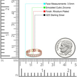 Round CZ Filigree Band