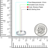 Round CZ Filigree Band