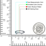 Round CZ Contour Band