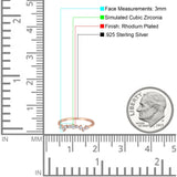Round CZ Contour Band