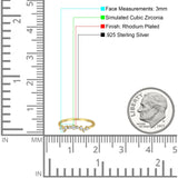 Round CZ Contour Band