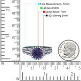 Art Deco Round Natural Stone Stackable Ring