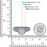 Art Deco Round Natural Stone Stackable Ring