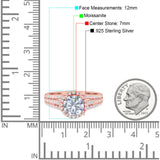 Art Deco Round Natural Stone Stackable Ring