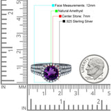 Art Deco Round Natural Stone Stackable Ring