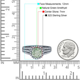 Art Deco Round Natural Stone Stackable Ring