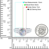 Art Deco Round Natural Stone Stackable Ring