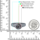 Art Deco Round Natural Stone Stackable Ring