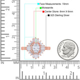 Floral Art Deco Halo Ring