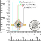 Floral Art Deco Halo Ring