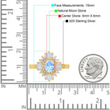 Floral Art Deco Halo Ring