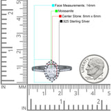 Art Deco Oval Natural Stone Wedding Ring