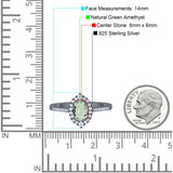 Art Deco Oval Natural Stone Wedding Ring