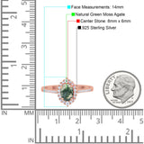 Art Deco Oval Natural Stone Wedding Ring