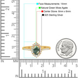 Art Deco Oval Natural Stone Wedding Ring