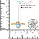 Art Deco Oval Natural Stone Wedding Ring