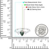 Pear Teardrop Natural Stone Trio Ring