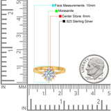 Art Deco Round Natural Stone Floral Ring