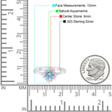 Art Deco Round Natural Stone Floral Ring