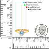 Art Deco Round Natural Stone Floral Ring