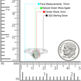 Art Deco Round Natural Stone Floral Ring