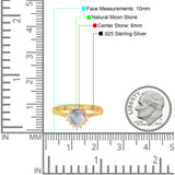 Art Deco Round Natural Stone Floral Ring