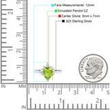 Teardrop Art Deco Pear Wedding Engagement Ring Round CZ 925 Sterling Silver